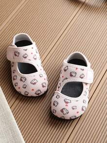 1 Pair Breathable Thin Anti-Slip Walking Shoes For Baby Girls - Pink - View 4
