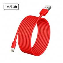 Compatible With IPhone 1m/2m/3m Extra Long Fast Charging Cable, Multiple Colors Available, Supports Fast Charging & High-Speed Data Sync, USB Data Cable, Compatible With IPhone 14/13/12/11 Pro Max/Mini/XS Max/XR/XS/8/7/6S/SE, Phone Charging Accessory - Multicolor - View 20