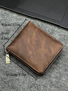 HOVI'S Stylish Zipper Wallet For Men Business Office Multi-Function Portable Men's Front Pocket Wallet Coin Purse Clutch Bag Card Cash Organizer,Pouch - Brown - View 6
