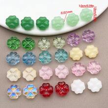 30pcs Glass Heart Clover Spacer Bead Jewelry Making DIY Earrings Pendant Various Design Charms For Jewelry Making Bracelets Necklace - Multicolor - View 2