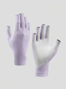 BENEUNDER Cooling Fingerless Sun Gloves – Model AL365 - Mauve Purple - View 7