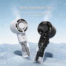Portable Spray Small Fan - USB Charging Handheld Fan, 4-Speed Regulation+Spray Function, Suitable For Travel, Camping, Outdoor, Home, Office, Makeup, Commuting And Other, Scenarios Holiday Essential ,Fan For Summer,Fans Hand Fan,800mAh - Multicolor - View 2
