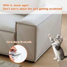 Transparent PVC Anti-Cat Scratch Tape, Clear Double-Sided Self-Adhesive Anti-Cat Scratch Tape, Invisible Wear-Resistant Furniture Scratch Protection Film, For Leather Sofa And Wall, Easy To Apply Without Residue, Cat-Specific Anti-Scratch Sticker, Invisible And Aesthetic For Cat-Friendly Home Environment - View 8