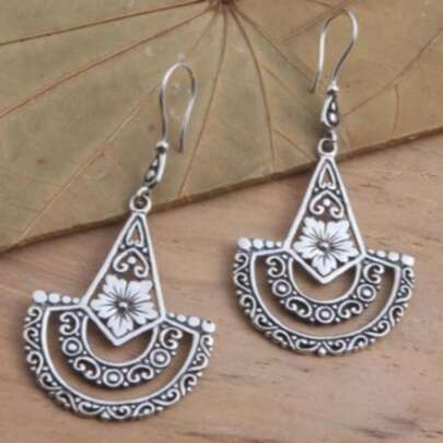 DIYCCPC Bohemian Style Vintage Exquisite Hollow Hoop Earrings, Jewelry Gift For Women's Festivals, Banquets And Parties