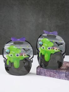 20pcs Halloween Plastic Pumpkin Cauldron Handheld Sealed Candy Bags, Holiday Party Decoration Supplies - Multicolor - View 7