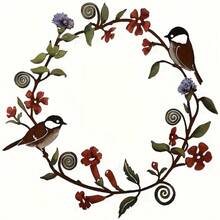 Bird Wreath Yard Wall Decor, Door Hanging Ornament, Outdoor Wall Decoration - Bird Wreath - View 7