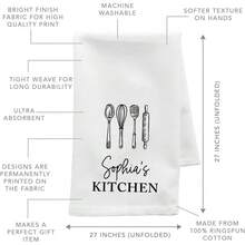 Personalized Kitchen Towels, Flour Bag Tea Towels, Custom Kitchen Gifts, Suitable For Celebrating A Mother's Or Grandmother's Housewarming Or Birthday, Kitchen Decorative Hand Towels, Custom Dish Towels - Multicolor - View 6