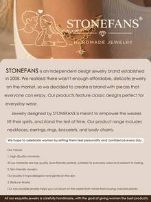 STONEFANS 1件八角星日常手鍊，波希米亞風水鑽手臂鏈，女款海灘度假飾品 - 金色 - 查看 3