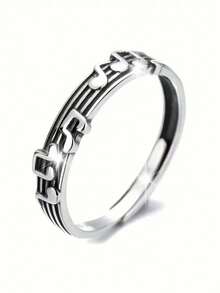 1pc Beautiful Musical Note Ring, Suitable For Women To Wear, Suitable For Wedding, Engagement, Anniversary Party, Valentine's Day Gift - 1# - View 3