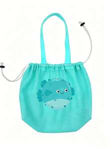 A Handheld Beach Storage Bag With A Cute Jellyfish, Seahorse, And Pufferfish Pattern, Toiletry Bag,Suitable For Storing Various Items - Multicolor - View 8