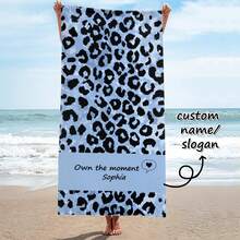 Personalized Custom Microfiber Towel, Bright Colorfast Print, Soft Absorbent Towel Dual Use As Blanket For Beach Pool Travel, Custom Souvenir Gift For Vacation Bachelorette Party - Multicolor - View 3