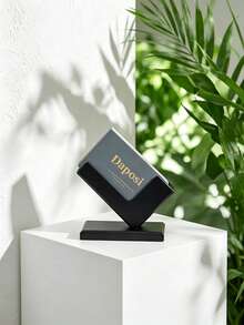 1pc Industrial Style Creative Business Card Holder, Desktop Business Card Display Rack, Minimalist Office Storage, Suitable For Office/Workstation Decor, Business Card Holder - Multicolor - View 7