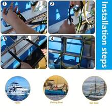 5-Step Extra Long Portable Boat Ladder Extension Rope Ladder For Marine Climbing, Folding Auxiliary Boat Ladder, Inflatable Boat Boarding Ladder Folding Hanging Ladder, Suitable For Kayaks, Canoes, Inflatable Boats (3-Step, 4-Step, 5-Step) - Kayak Rope Ladder - View 11