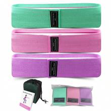 Hip Resistance Band Set, 3 Levels Non-Slip Elastic Exercise Rings For Glutes, Legs, Thighs And Buttocks, Portable Fitness Training Bands, Suitable For Yoga, Gym, Home Workouts, With Storage Bag - Multicolor - View 8