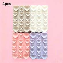4pcsCute Pink And White Silicone Suction Cup Heart-Shaped Soft Silicone Phone Case, Korean Version Dopamine Heart-Shaped Design, With Suction Cup Holder, Soft Silicone Back Cover, Compatible With IPhone 17 Pro Max 16 15 13 12 11 Pro Max Plus - View 11