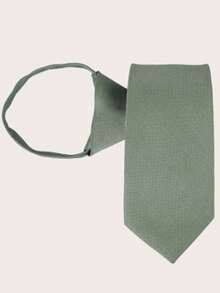 1pc Men's Sage Green 8cm Tie Set (Includes Tie, Bow Tie, Pocket Square, Cufflinks), Suitable For Wedding Groom, Groomsmen, Vacation, Party Wear - Mint Green - View 5