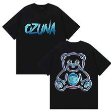Camisetas de Merchandising del Álbum 2025 del Rapero Ozuna para Hombres y Mujeres, Moda Retro, Cuello Redondo, Alta Calidad, Camiseta Casual 100% Algodón, Camiseta Oversized - Negro - Ver 1