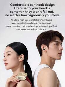 Clip-On Sports Bluetooth Earphones, Open-Ear Wireless Design, Ultra-Light And Comfortable, Perfect For Sleeping, Ideal Backup Earphones For Travel. Charging Case With LED Battery Indicator, Long Battery Life. - View 8