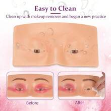 SUANGL 3D Realistic Makeup Practice Board, Reusable Eyeshadow Practice Skin, Suitable For Makeup Artists To Practice, Can Be Used For Eyeshadow, Eyeliner, Eyebrow Shaping, Creating Realistic Facial Makeup Effects. - View 2