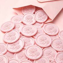 40 PCS 3D Embossed Hydrangea Wax Seal Stickers, Wedding Invitation Envelope Seal Stickers, Self-Adhesive Flower Stickers, Perfect For Invitations And Gift Packaging - Pink Hydrangea - View 1