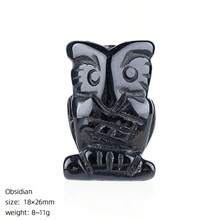 1pc 1in 2 Styles Natural Crystal Owl Carved Ornament | Home Decor & Meditation Energy Guardian | Symbol Of Wisdom And Protection - crystal - View 22