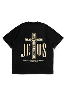 Men T-Shirts - 黑色 - 查看 3