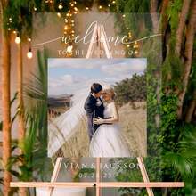 Wedding Welcome Sign, Modern Wedding Signage, Acrylic Wedding Sign, Welcome To Our Wedding Acrylic Sign, Wedding Decor, Wedding Gift - Multicolor - View 6