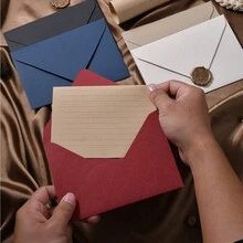 10 Beige Envelopes DIY Gift Bags Wedding Invitation Set Cash Red Pockets Stationery Back To School Supplies - A - View 4