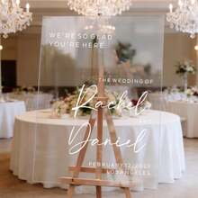 Wedding Welcome Sign, Modern Wedding Sign, Acrylic Wedding Sign, Welcome To Our Wedding Acrylic Sign, Wedding Decor, Wedding Gift - Multicolor - View 7