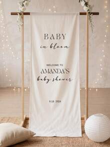 Custom Wedding Welcome Sign, Wedding Fabric Welcome Banner, Modern Wedding Welcome Banner, Fabric Sign Custom Wedding Banner, Bohemian Wedding, Bridal Shower Sign Personalized Name Custom Wedding Sign, Custom Minimalist Welcome Sign, Fabric Welcome Sign, Wedding Decor, Custom Fabric Wedding Sign, Personalized Party Decor, Minimalist Sign, Fabric Sign, Wedding Welcome Sign - Multicolor - View 3