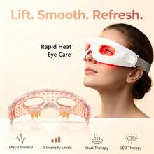 3D Eye Light Therapy Massager, 7 LED Colors, 3 Heat Levels, USB Rechargeable, Eye Massage Beauty Device, Heat Therapy Eye Care, Relieves Eye Fatigue, Eye Bags, Fades Dark Circles, Smooths Eye Area Fine Lines - View 8