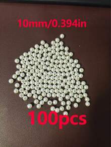 3mm-12mm 純白色/珍珠色直孔圓形仿珍珠珠,適用於刺繡與珠寶手工製作 - 白色 - 查看 10