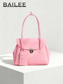 BAILEE Stylish, Minimalist, Solid-Colored Flip-Top Shoulder Bag, Lightweight, Perfect For Carrying Small Items, Ideal For Travel, Outfits, And Gifts. - Multicolor - View 3