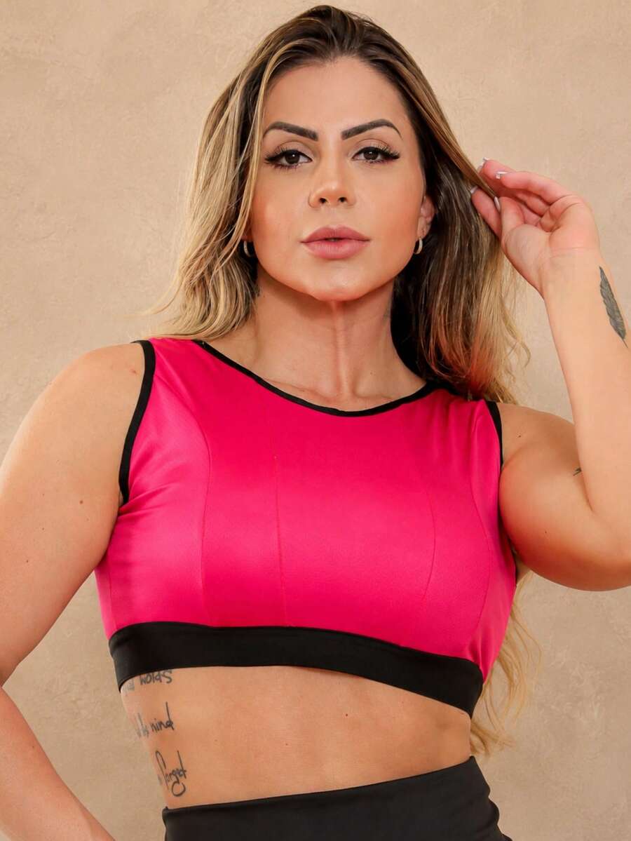 Women Sports Tees & Tanks - Rosa Fucsia - Ver 1