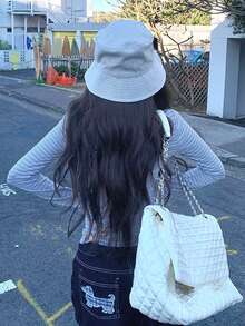 Spring/Autumn Casual Striped Long Sleeve T-Shirt - Blue and White Stripes - View 7