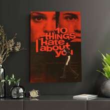 1/PC 10 Things I Hate About You Posters - Romantic Comedy Movie Murals, Movie Poster Printing, 90s Teen Movie Decorations (Frameless) - No Frame - View 9