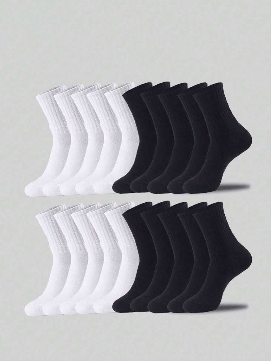 1 Paar/5 Paar/10 Paar Paar Lässig Sport Socken, geeignet für tägliche Zuhause- und Outdoor-Nutzung, Größe: (35-39) (39-42) - Verschiedenfarbig - Übersicht 1