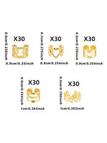 150pcs Elegant Hair Jewelry For Braids Adjustable Hair Rings With Intricate Designs, Vintage-Inspired Accessories For Girl's Dreadlocks - Gold - View 5