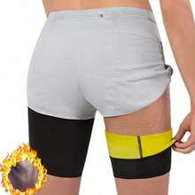 1pc Compression Leg Support Training Set, Enhances Sweat-Wicking And Muscle Activation, Sports Compression Leggings, Elastic Fitness Leg Stabilizer, Unisex - Black and Yellow - View 12