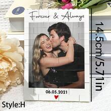 1pc Personalized Photo & Text Building Blocks, Customized Couple Photo Puzzle Blocks, Photo Block Souvenir, Wedding Anniversary Gift For Partner (Boyfriend/Girlfriend/Husband/Wife), Valentine's Day Gift, Christmas Gift, Engagement Gift, Birthday Gift, Customized Photo Display Ornament, Wedding Photo Souvenir - C-couple Building Blocks - View 10