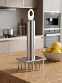 Thickened 304 Stainless Steel Automatic Spring-Back Meat Tenderizer. Meat Tenderizer. Needle Matrix Cuts Meat Fibers Without Flattening The Meat, Locking In Juices; Marinating Efficiency Increased By 5 Times, Shortening Cooking Time And Preventing Meat Shrinkage Under Heat. Suitable For Tenderizing And Flavoring Pre-Treatment Of Beef Steak, Pork Chop, Chicken Breast And Other Meats - Multicolor - View 10