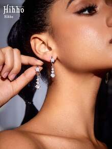Hihho 1 Pair Elegant High-End Dynamic Star Long Tassel Earrings Mini Small Earrings Elegant Elegant Women's Earrings Suitable For Daily Wear Holiday Decoration Gift Can Be Paired With Stud Earrings And Ear Clips - Star Earrings - View 2