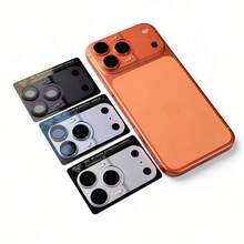 AR 鏡頭保護貼適用於 iPhone 17 Pro Max 與 17 Pro，防指紋防刮後置相機鏡頭膜，內建支架，2026 時尚設計高級手機相機鏡頭保護配件 - 彩色 - 查看 2