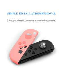 Ốp bảo vệ silicone cho tay cầm Joy-Con Switch, thiết kế phối màu, mềm chống trượt, chống bụi và kháng nước, vỏ bọc gamepad chống sốc dễ thương, tông màu pastel macaron, phụ kiện chơi game cầm tay cho Switch - Xem 5