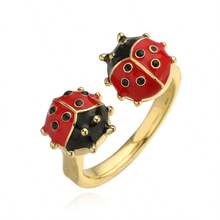 Cincin Kumbang Minimalis Elegan Bergaya Bohemian dari Baja Tahan Karat, Satu Buah, untuk Pemakaian Sehari-hari - MultiWarna - View 6