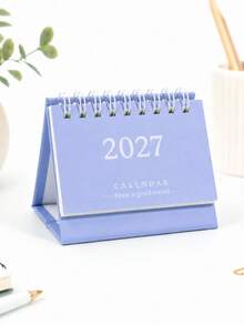 1PC Simple 2027 Desk Calendar,Macaron Color Creative Flip Cover Design For Daily Schedule Planning, A Must-Have Desktop Decoration, Essential For Study And Office Use - Single Piece - View 13