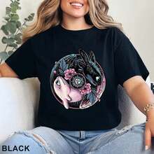 Toothless And Light Fury  Shirt Universal Matching Tee Summer - Black - View 1