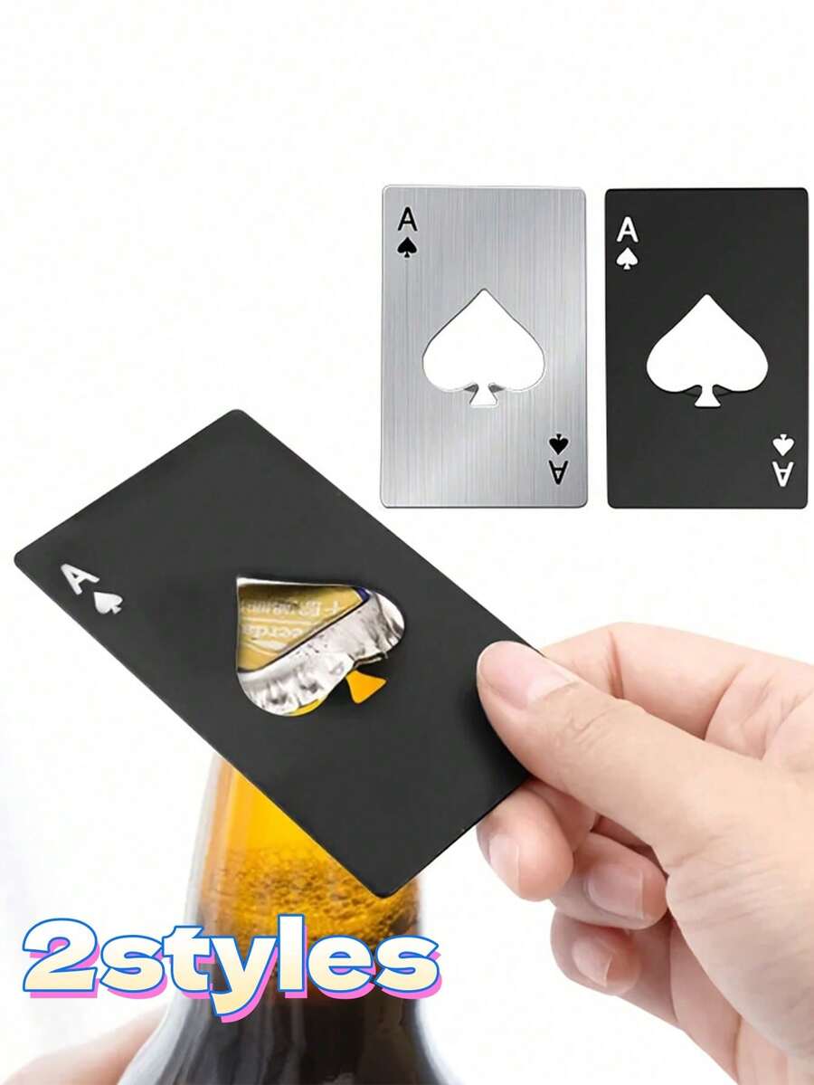 Spades A Heart Stainless Steel Card Bottle Opener 1/4/6/10Pcs, Slim Wallet Pocket Portable Beer Opener, Creative Wedding Party Favors Groomsmen Bridesmaids Gift