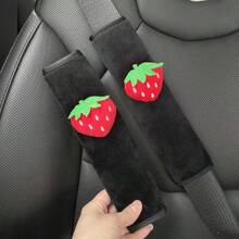 2pcs Strawberry Car Seat Belt Shoulder Pads, Seat Belt Covers, Cute Girl Car Interior Accessories - A - View 8