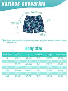 2PCS Men's Swim Trunks Beach Pants, Mesh Lined, Unlined, Compressed, Quick-Drying, Zipper Pockets For Surfing In Beach Pools - A - View 9